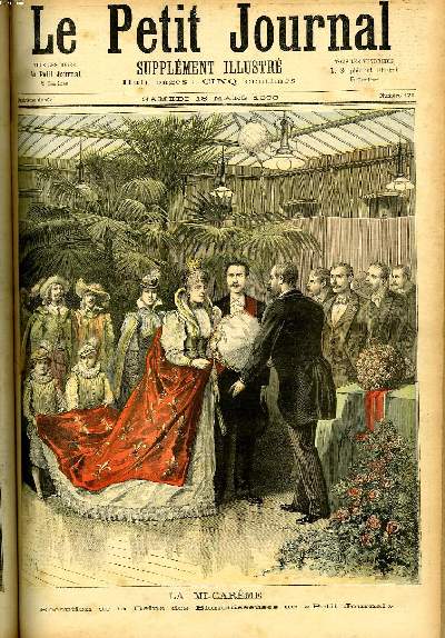 LE PETIT JOURNAL - supplment illustr numro 121 - LA MI-CAREME, RECEPTION DE LA REINE DES BLANCHISSEUSES AU PETIT JOURNAL