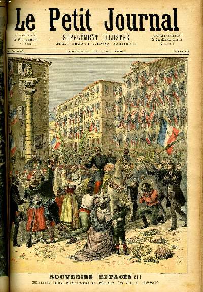 LE PETIT JOURNAL - supplment illustr numro 129 - SOUVENIRS EFFACES !!! ENTREE DES FRANCAIS A MILAN, 8 JUIN 1859 - UNE VISITE, TABLEAU DE GEOFFROY