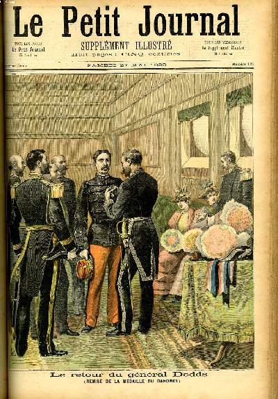 LE PETIT JOURNAL - supplment illustr numro 131 - LE RETOUR DU GENERAL DODDS, REMISE DE LA MEDAILLE DU DAHOMEY - PROPOS GALANTS, TABLEAU DE ROYBET