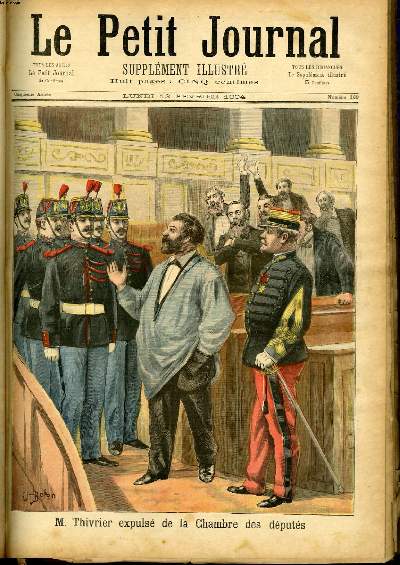 LE PETIT JOURNAL - supplment illustr numro 169 - M. THIVRIER EXPULSE DE LA CHAMBRE DES DEPUTES - LE DRAPEAU FRANCAIS ARBORE A TOMBOUCTOU