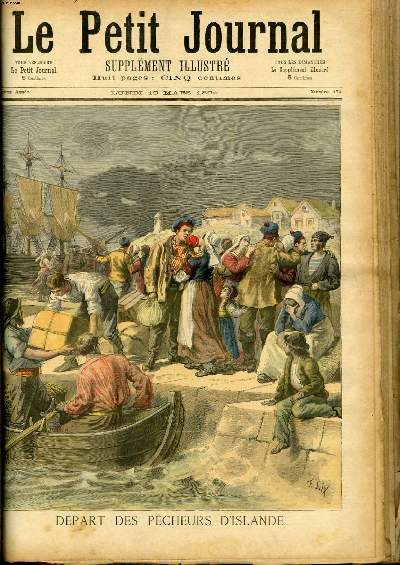 LE PETIT JOURNAL - supplment illustr numro 174 - DEPART DES PECHEURS D'ISLANDE - L'EMPEREUR D'AUTRICHE EN FRANCE