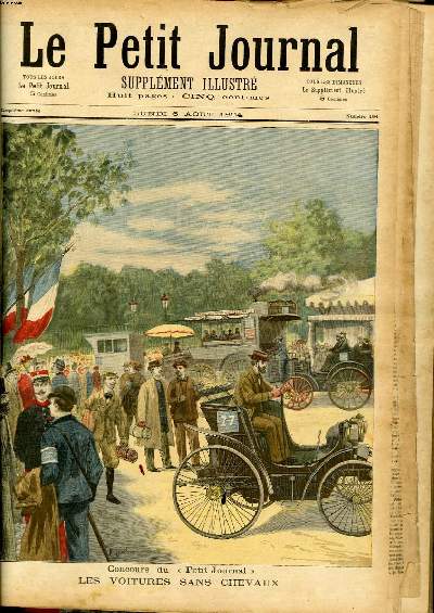 LE PETIT JOURNAL - supplment illustr numro 194 - LES VOITURES SANS CHEVAUX - UN BARBIER DANS LA CAGE AUX LIONS