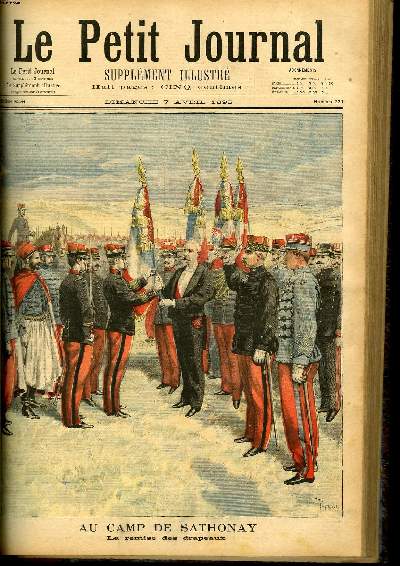 LE PETIT JOURNAL - supplment illustr numro 229 - AU CAMP DE SATHONAY, LA REMISE DES DRAPEAUX