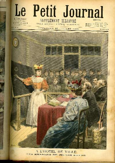 LE PETIT JOURNAL - supplment illustr numro 245 - A L'HOTEL DE VILLE: LES EXAMENS DE JEUNES FILLES - AU TONKIN: LES EXAMENS DES LETTRES