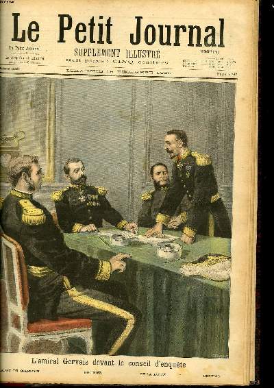 LE PETIT JOURNAL - supplment illustr numro 265 - L'AMIRAL GERVAIS DEVANT LE CONSEIL D'ENQUETE