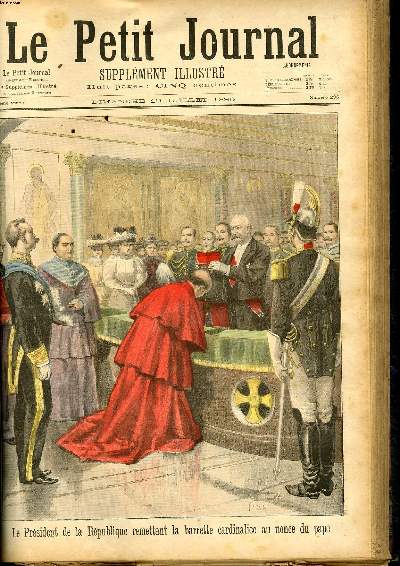 LE PETIT JOURNAL - supplment illustr numro 296 - LE PRESIDENT DE LA REPUBLIQUE REMETTANT LA BARRETTE CARDINALICE AU NONCE DU PAPE - MANOEUVRES DE MONTAGNE DANS LES VOSGES