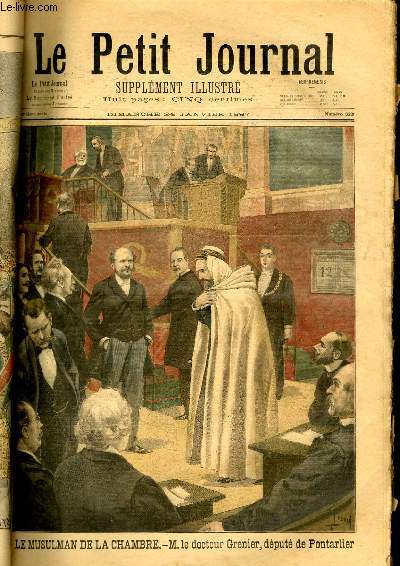 LE PETIT JOURNAL - supplment illustr numro 323 - LE MUSULMAN DE LA CHAMBRE: M. LE DOCTEUR GRENIER, DEPUTE DE PONTARLIER - MASSACRE D'UNE MISSION ANGLAISE AU BENIN