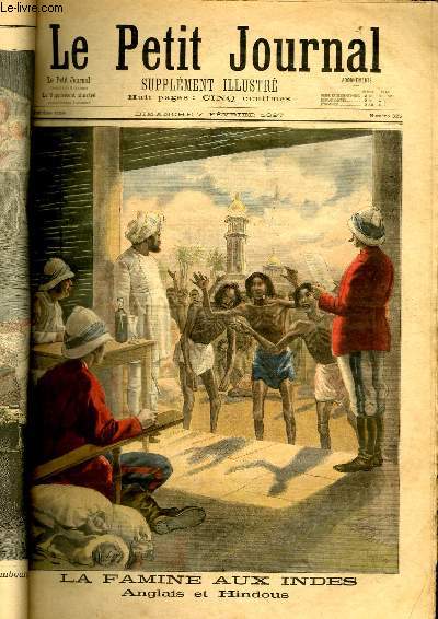 LE PETIT JOURNAL - supplment illustr numro 325 - LA FAMINE AUX INDES: ANGLAIS ET HINDOUS - COLLISION EN SEINE