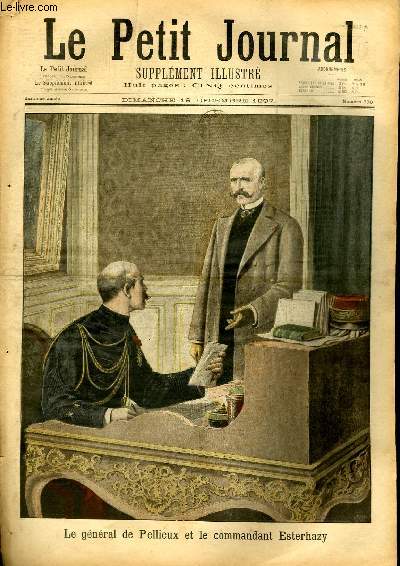 LE PETIT JOURNAL - supplment illustr numro 370 - LE GENERAL DE PELLIEUX ET LE COMMANDANT ESTERHAZY - REHABILITATION: LE PROCES PIERRE VAUX