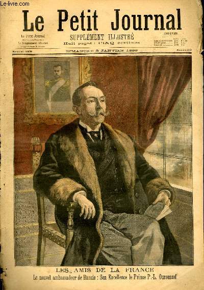 LE PETIT JOURNAL - supplment illustr numro 373 - LES AMIS DE LA FRANCE: LE NOUVEL AMBASSADEUR DE RUSSIE, SON EXCELLENCE LE PRINCE P.-L. OUROUSSOF - UN NOUVEAU VACHIER: DEFENDUE PAR SON CHIEN !!!