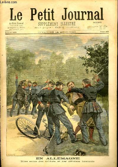 LE PETIT JOURNAL - supplment illustr numro 404 - EN ALLEMAGNE: RIXE ENTRE DES SOLDATS ET DES OFFICIERS BAVAROIS - LA MORT DE BISMARCK