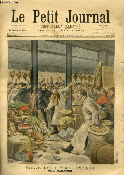 LE PETIT JOURNAL - supplment illustr numro 425 - GREVE DES COMMIS EPICIERS, UNE BAGARRE - UN BOEUF FANTASTIQUE