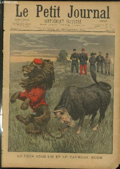 LE PETIT JOURNAL - supplment illustr numro 470 - LE LION ANGLAIS ET LE TAUREAU BOER