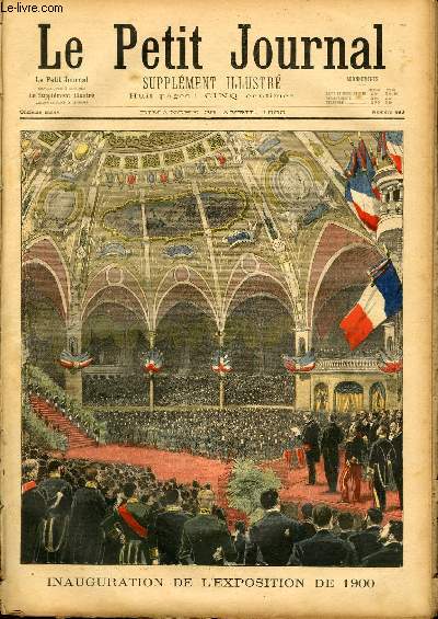 LE PETIT JOURNAL - supplment illustr numro 493 - INAUGURATION DE L'EXPOSITION DE 1900 - HONNEURS RENDUS PAR LES ANGLAIS AU GENERAL DE VILLEBOIS-MAREUIL