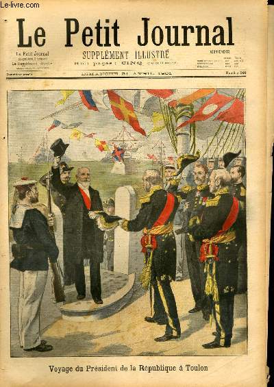 LE PETIT JOURNAL - supplment illustr numro 544 - VOYAGE DU PRESIDENT DE LA REPUBLIQUE A TOULON - UN PARRICIDE