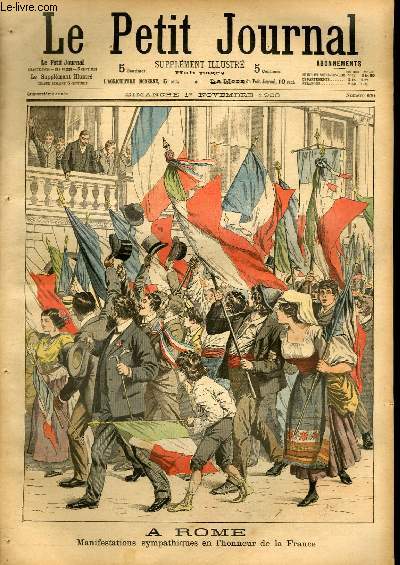 LE PETIT JOURNAL - supplment illustr numro 676 - A ROME: MANIFESTATIONS SYMPATHIQUES EN L'HONNEUR DE LA FRANCE - DUEL AU SAC DE SABLE