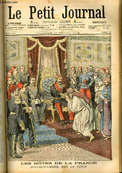 LE PETIT JOURNAL - supplment illustr numro 713 - SIDI-MOHAMMED, BEY DE TUNIS - FANTAISIE DE MILLIARDAIRE: UNE PARTIE D'ECHECS VIVANTS