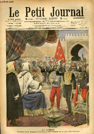 LE PETIT JOURNAL - supplment illustr numro 953 - AU MAROC: RECEPTION DE M. REGNAULT ET DE L'AMBASSADE FRANCAISE PAR LE SULTAN MOULAY-HAFID - UNE FERME D'AUTRUCHES A MADAGASCAR