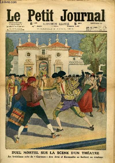 LE PETIT JOURNAL - supplment illustr numro 1168 - DUEL MORTEL SUR LA SCENE D'UN THEATRE - LE TERRORISME AUX INDES ANGLAISES