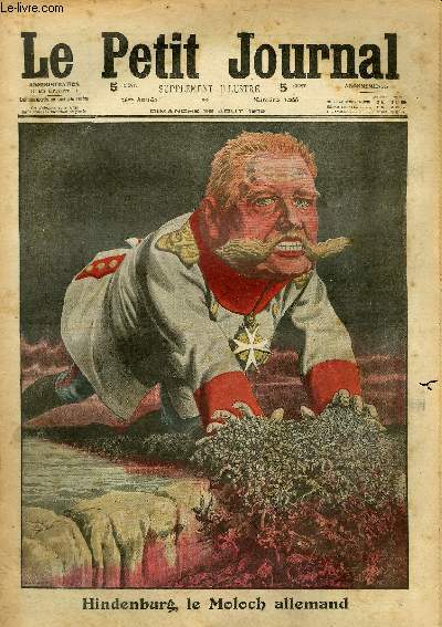 LE PETIT JOURNAL - supplment illustr numro 1288 - HINDENBURG, LE MOLOCH ALLEMAND - LES TUCS ET LA SOEUR DE CHARITE