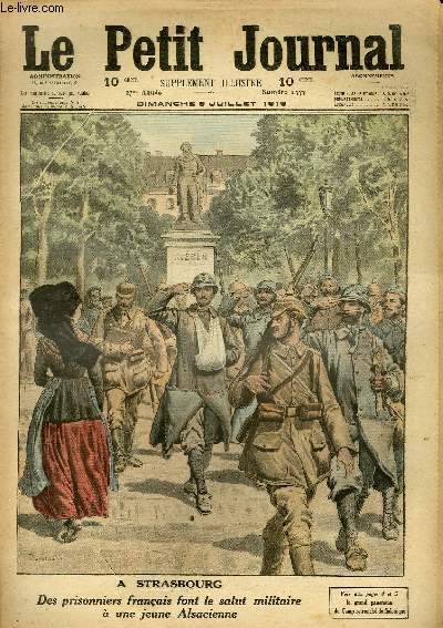 LE PETIT JOURNAL - supplment illustr numro 1333 - A STRASBOURG, DES PRISONNIERS FRANCAIS FONT LE SALUT MILITAIRE A UNE JEUNE ALSACIENNE -