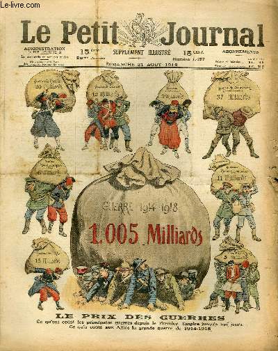 LE PETIT JOURNAL - supplment illustr numro 1497 - LE PRIX DES GUERRES - LES MAISONS AUSSI ONT LEUR DESTIN