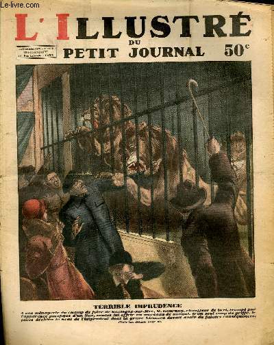 LE PETIT JOURNAL - supplment illustr numro 2135 - TERRIBLE IMPRUDENCE