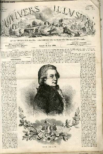 L'UNIVERS ILLUSTRE - PREMIERE ANNEE N 4 - Mozart