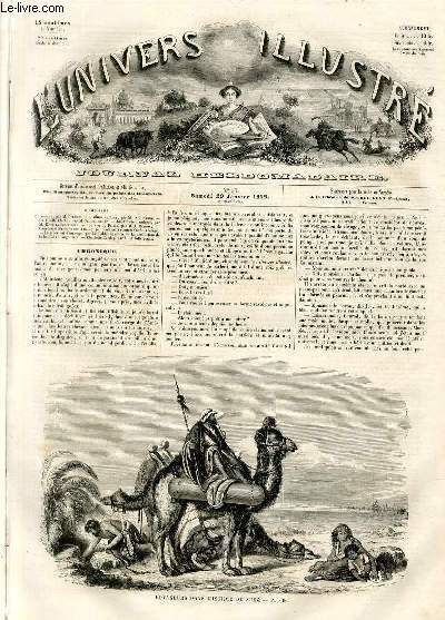 L'UNIVERS ILLUSTRE - DEUXIEME ANNEE N 37 Voyageurs dans l'isthme de Suez