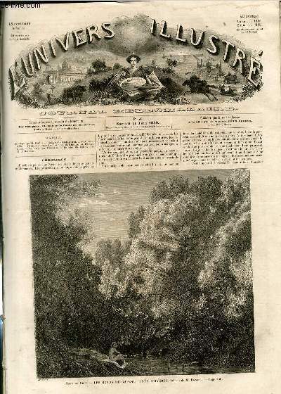 L'UNIVERS ILLUSTRE - DEUXIEME ANNEE N 56 - Salon de 1859, Les bords du Gapeau prs d'Hyres, tableau de M.Franais.