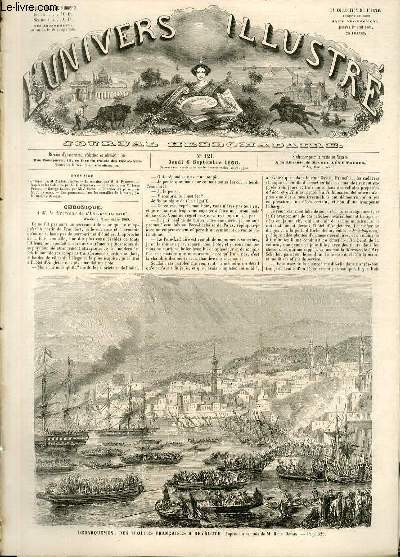 L'UNIVERS ILLUSTRE - TROISIEME ANNEE N 121 - Dbarquement des troupes Franaises  Beyrouth, d'aprs un croquis de M.Henri Devain.