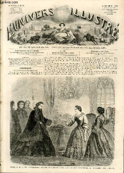 L'UNIVERS ILLUSTRE - TROISIEME ANNEE N 135 - Entrevue de LL. MM. L'Impratrice Eugnie et la reine Victoria, au chateau de Windsor, le 3 Dcembre 1860.
