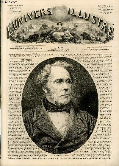 L'UNIVERS ILLUSTRE - QUATRIEME ANNEE N 143 - Lord Palmerston.