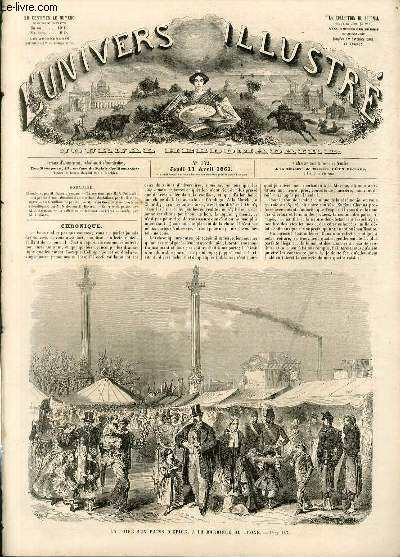 L'UNIVERS ILLUSTRE - QUATRIEME ANNEE N 152 - La foire aux pains d'pice,  la barrire du trone.