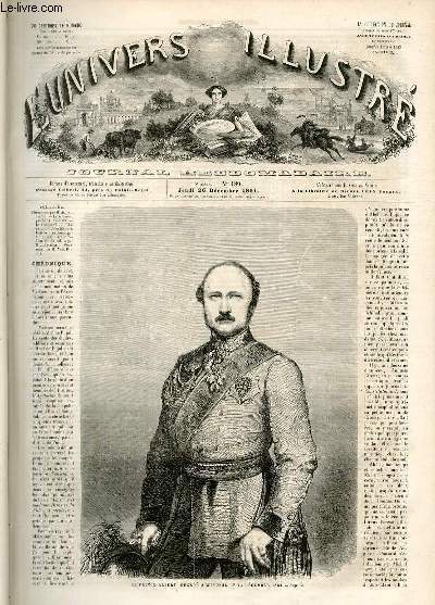 L'UNIVERS ILLUSTRE - QUATRIEME ANNEE N 189 Le Prince Albert, dcde  Windsor le 14 Dcembre 1861