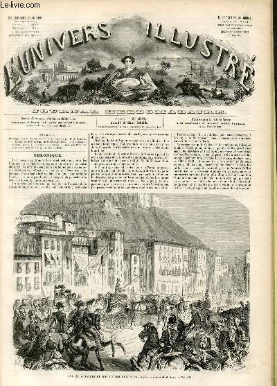 L'UNIVERS ILLUSTRE - CINQUIEME ANNEE N 208 Entre  Naples du Roi Victor-Emmanuel