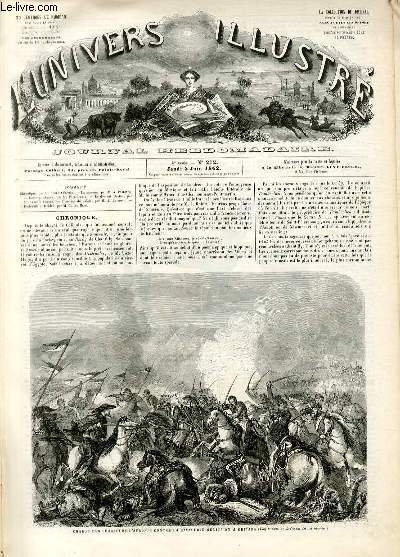 L'UNIVERS ILLUSTR - CINQUIEME ANNEEE N 212 Charge des chasseurs d'Afrique contre la cavalerie Mexicaine  Orizaba