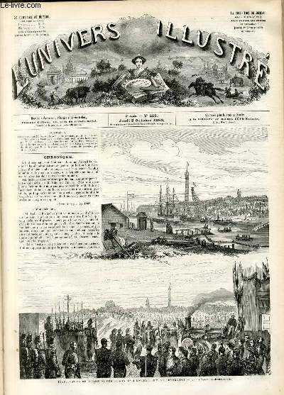 L'UNIVERS ILLUSTRE - CINQUIEME ANNEE N 229 Inauguration du chemin de fer de Nantes  Lorent, le 21 Septembre 1862