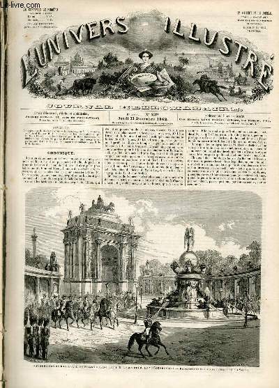 L'UNIVERS ILLUSTRE - CINQUIEME ANNEE N 239 Inauguration du Boulevard du prince Eugne par S. M. L'Empereur, le 7 Dcembre 1862