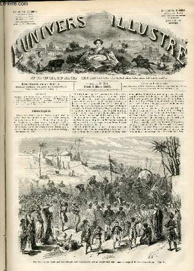 L'UNIVERS ILLUSTRE - SIXIEME ANNEE N 251 Retour en Agrie des caravanes des Hameyanes, le 23 Dcembre 1862