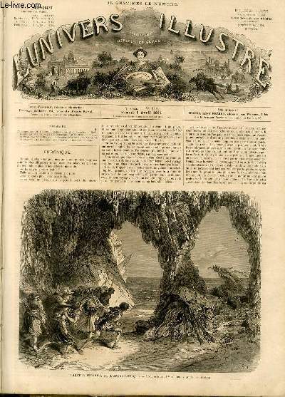 L'UNIVERS ILLUSTRE - SEPTIEME ANNEE N 318 - Thtre Imprial de l'Opra-Comique - Lara, acte III, 4me tableau, La grotte des corsaires