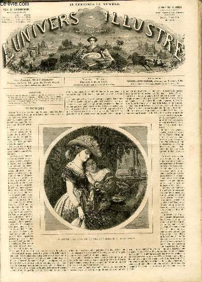 L'UNIVERS ILLUSTRE - SEPTIEME ANNEE N 334 - Salon de 1864, La vie de chateau, d'aprs M.Alphonse Lemaire.
