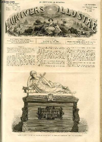 L'UNIVERS ILLUSTRE - SEPTIEME ANNEE N 339 - Salon de 1864, La foi, statue en pltre, d'aprs M.J. Franceschi (Modle pour le monument de la famille Tysykiewicz, en Pologne)