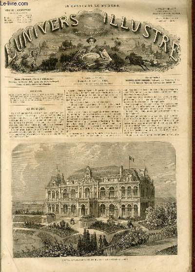 L'UNIVERS ILLUSTRE - SEPTIEME ANNEE N 344 - Nouvel tablissement de bains  Boulogne-sur-mer.