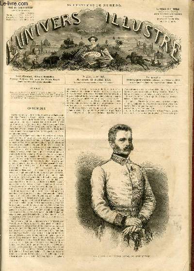 L'UNIVERS ILLUSTRE - SEPTIEME ANNEE N 345 - Son altesse le prince royal ed Wurtemberg.