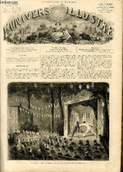 L'UNIVERS ILLUSTRE - SEPTIEME ANNEE N 352 - Une soire chez Et. Carjat (30 Juillet 1864), Pierrot photographe, acte Ier.