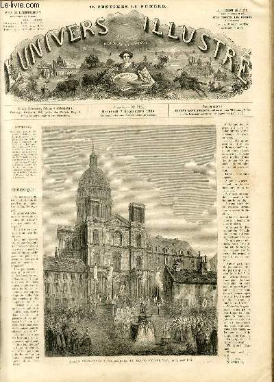 L'UNIVERS ILLUSTRE - SEPTIEME ANNEE N 361 - Grand Plerinage  Notre Dame de Boulogne-Sur-Mer, le 31 Aot 1864.