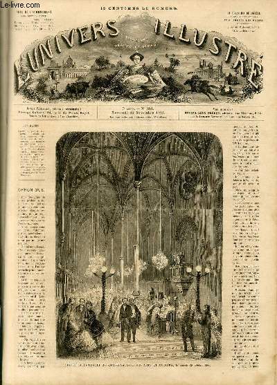 L'UNIVERS ILLUSTRE - SEPTIEME ANNEE N 381 - Soire scientifique au conservatoire des arts et mtiers, le samedi 29 octobre 1864.