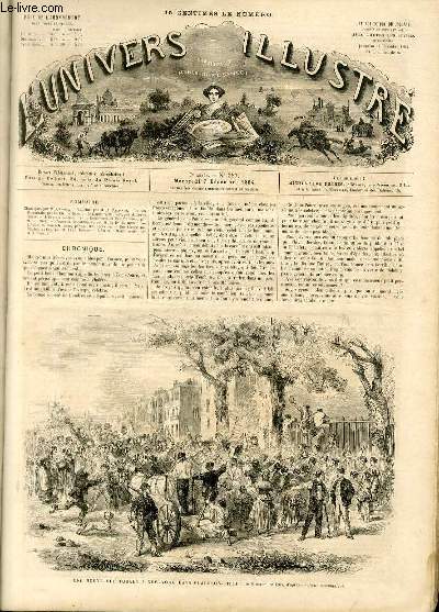 L'UNIVERS ILLUSTRE - SEPTIEME ANNEE N 387 - Une scne lectorale  New-York dans Clarkson-Street, le 8 Novembre 1864.