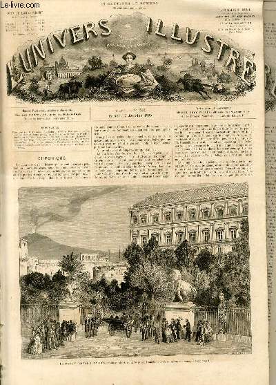 L'UNIVERS ILLUSTRE - HUITIEME ANNEE N 396 Le palais royal  Naples